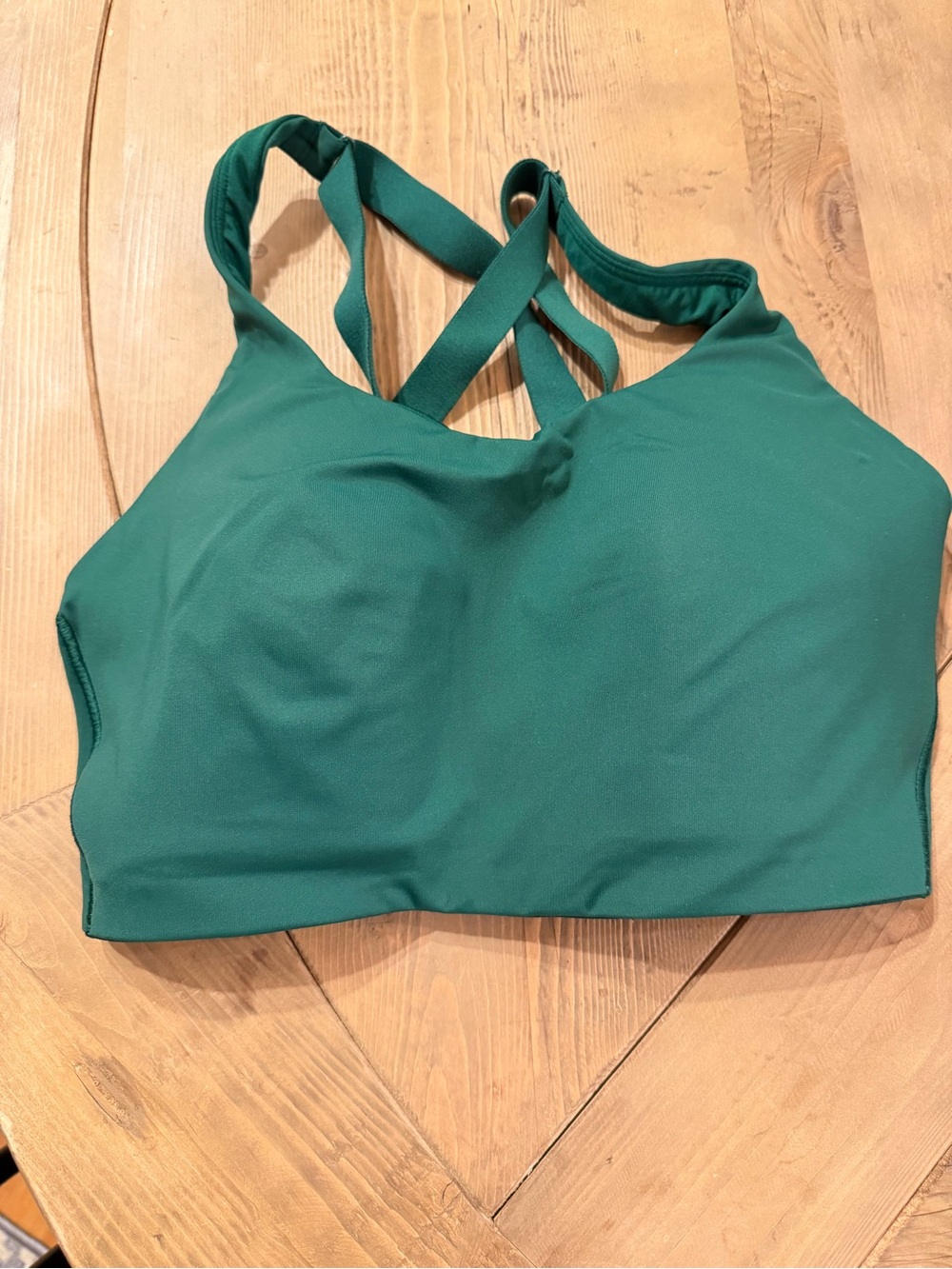 lululemon athletica Deep Green Strappy Sports Bra